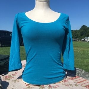 Teal Half Sleeve Top